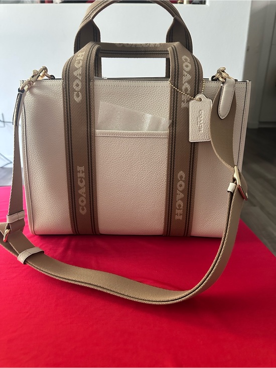 Coach Handbags - Coach Tote Bag Gold/Chalk Multi